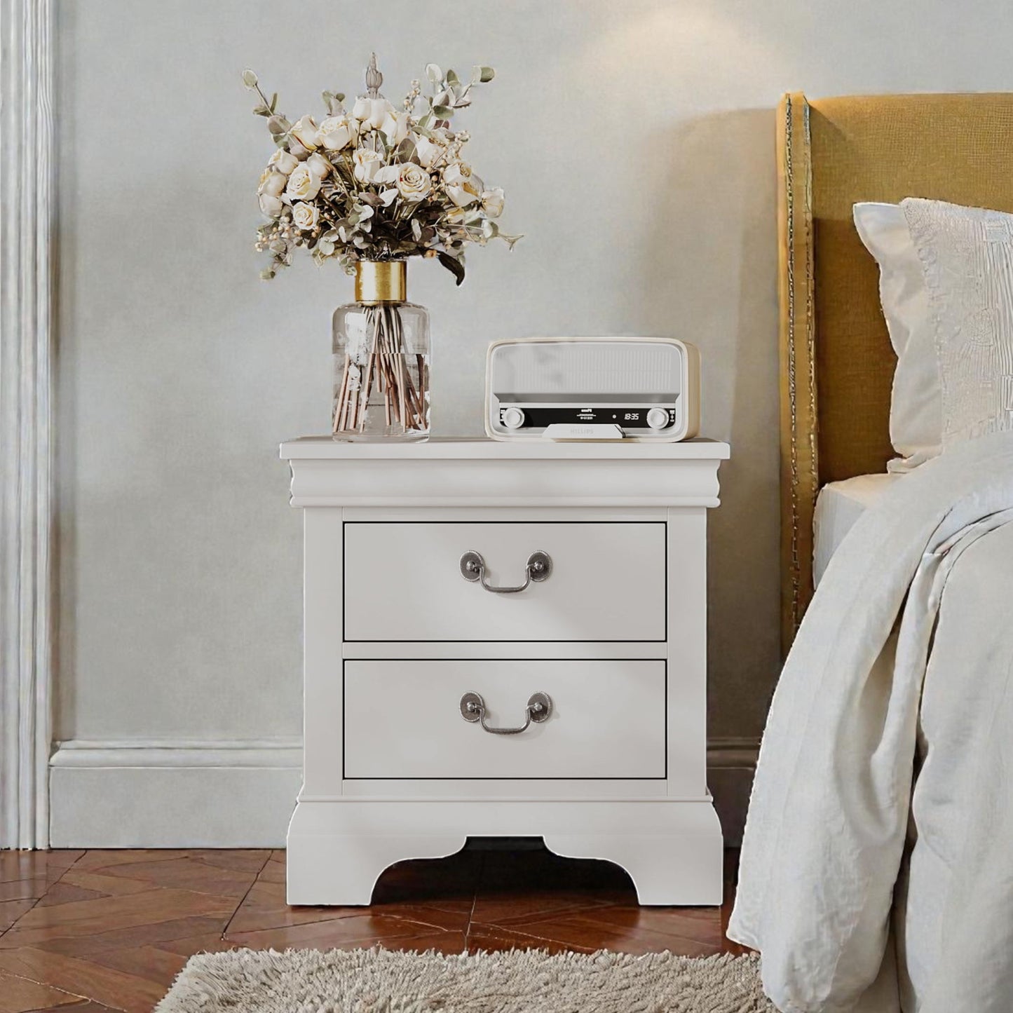Nightstand With 2 Drawers - The Sleep Loft - Online Mattress Showroom NYC