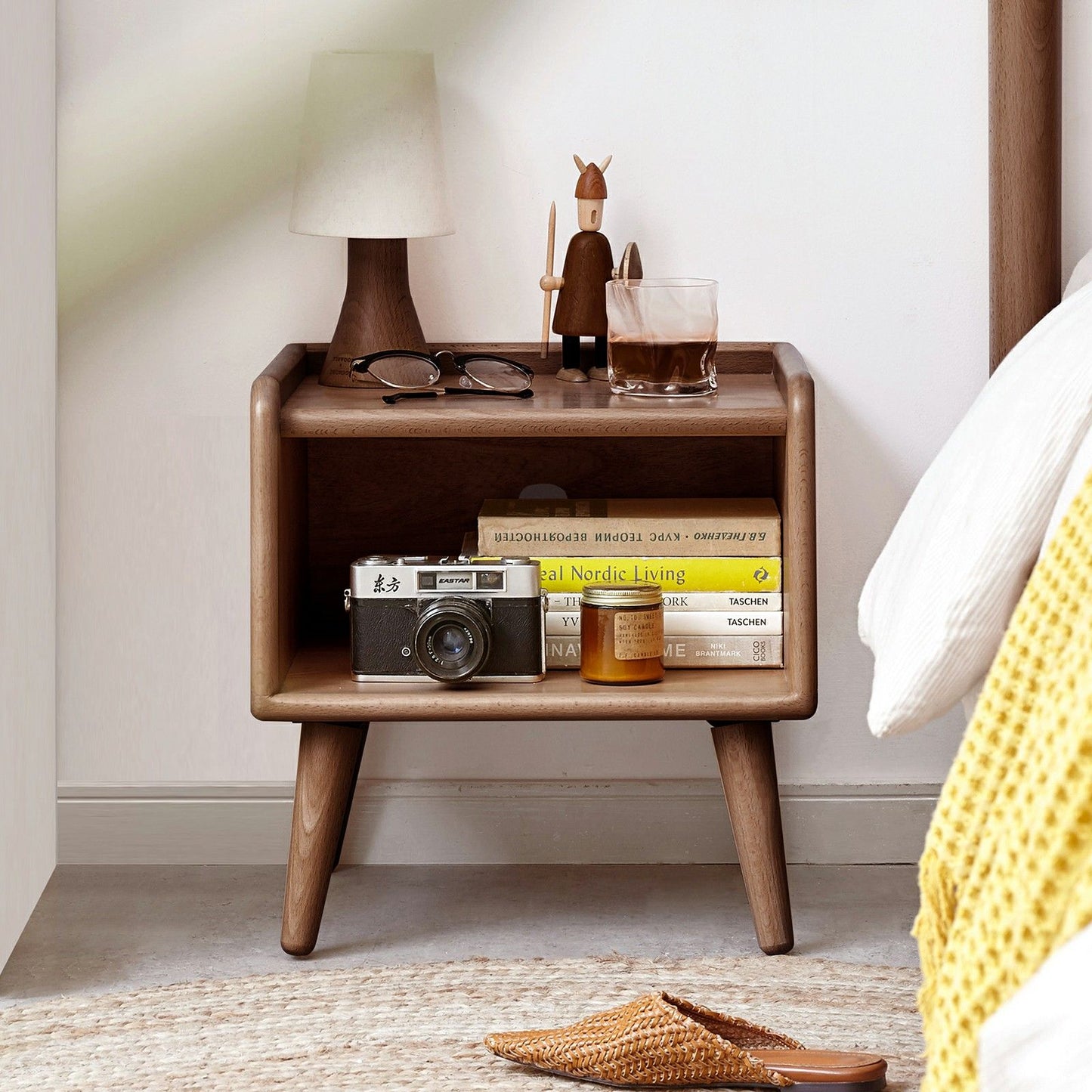 Bedside Cabinet, Modern Simple Nightstands European Beech - The Sleep Loft - Online Mattress Showroom NYC