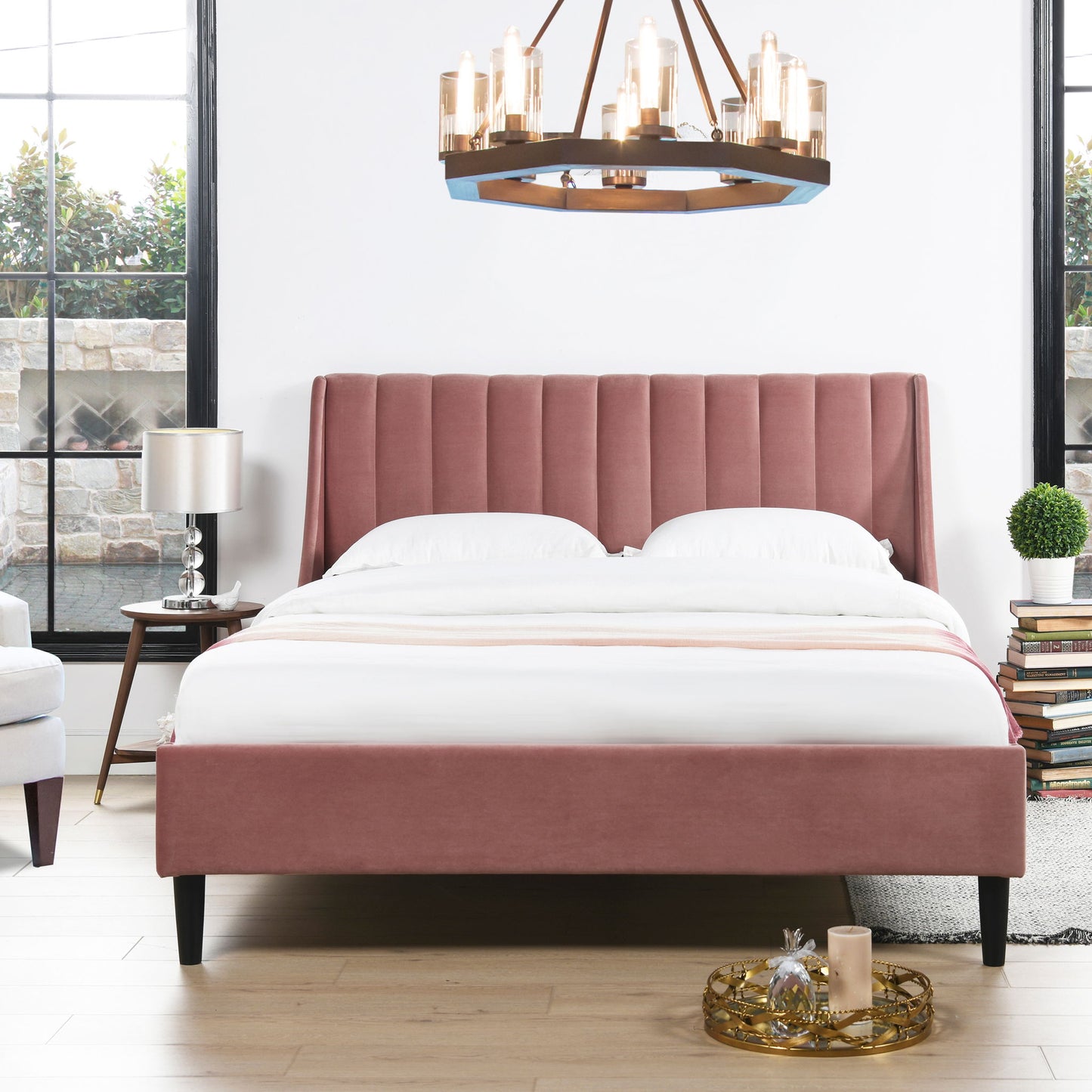 Aspen - Vertical Tufted Modern Headboard Platform Bed Set - The Sleep Loft - Online Mattress Showroom NYC