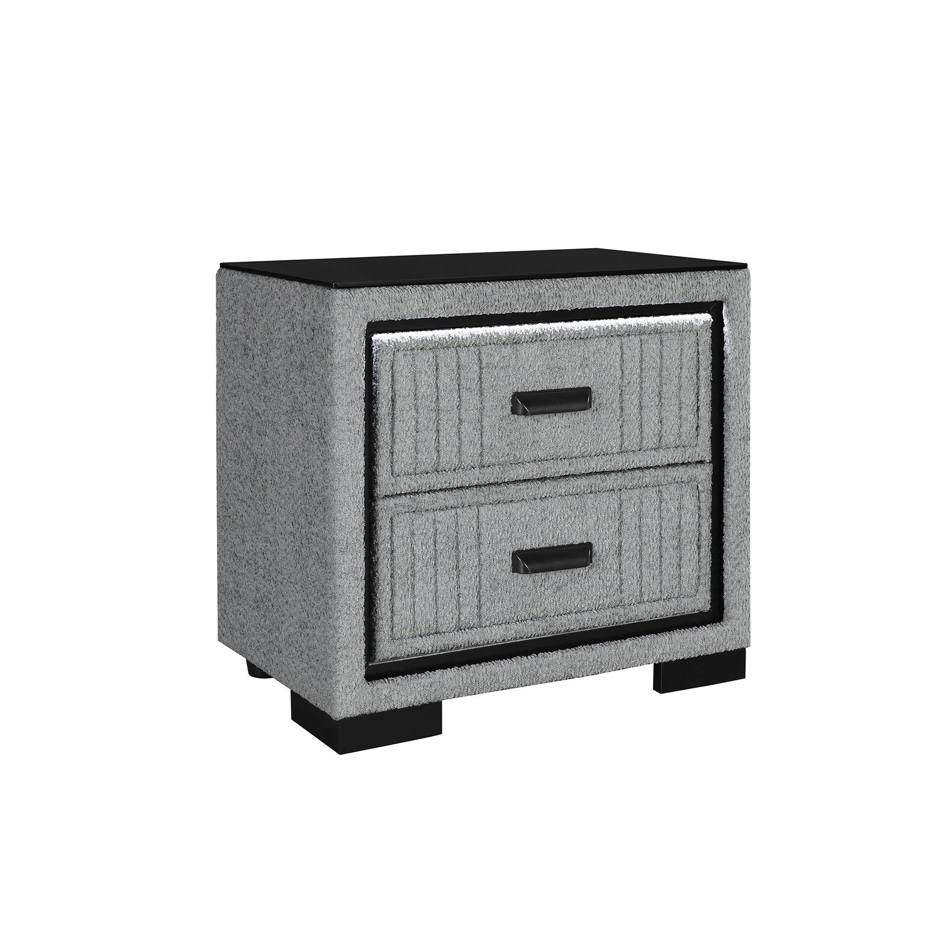 Isaiah - Nightstand With Upholstered Frame - The Sleep Loft - Online Mattress Showroom NYC