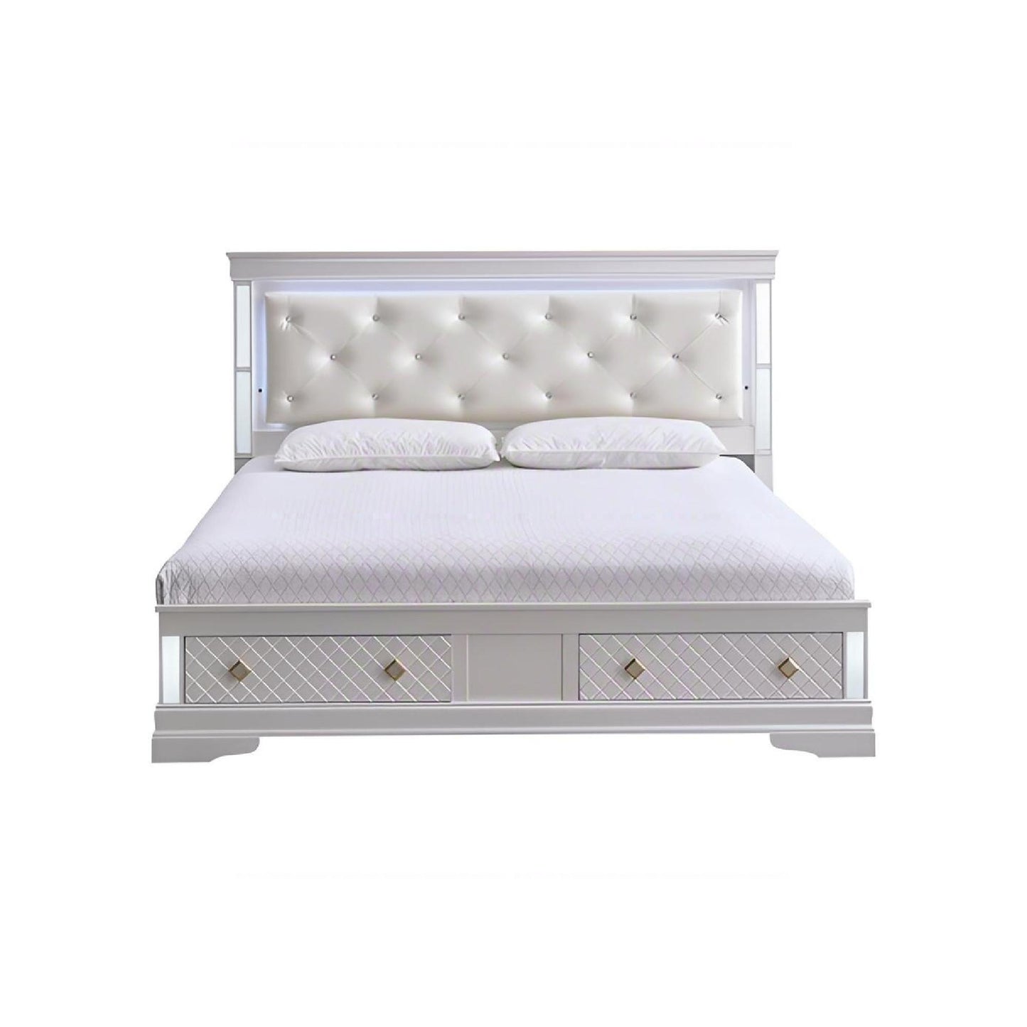 Verona - Bed With LED Accent Lighting, 2 Drawers - The Sleep Loft - Online Mattress Showroom NYC