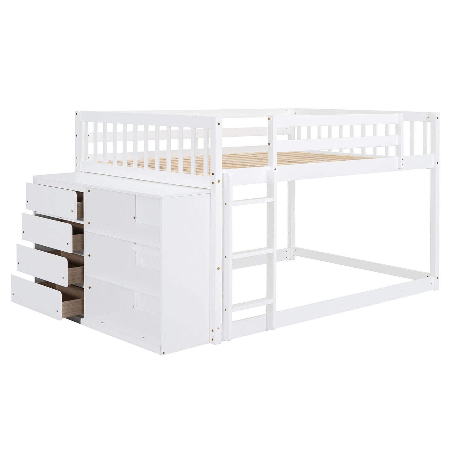 Bunk Bed With 4 Drawers And 3 Shelves - The Sleep Loft - Online Mattress Showroom NYC