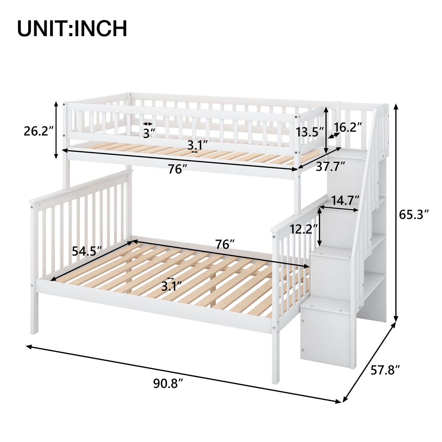 Bunk Bed With Staircase - The Sleep Loft - Online Mattress Showroom NYC