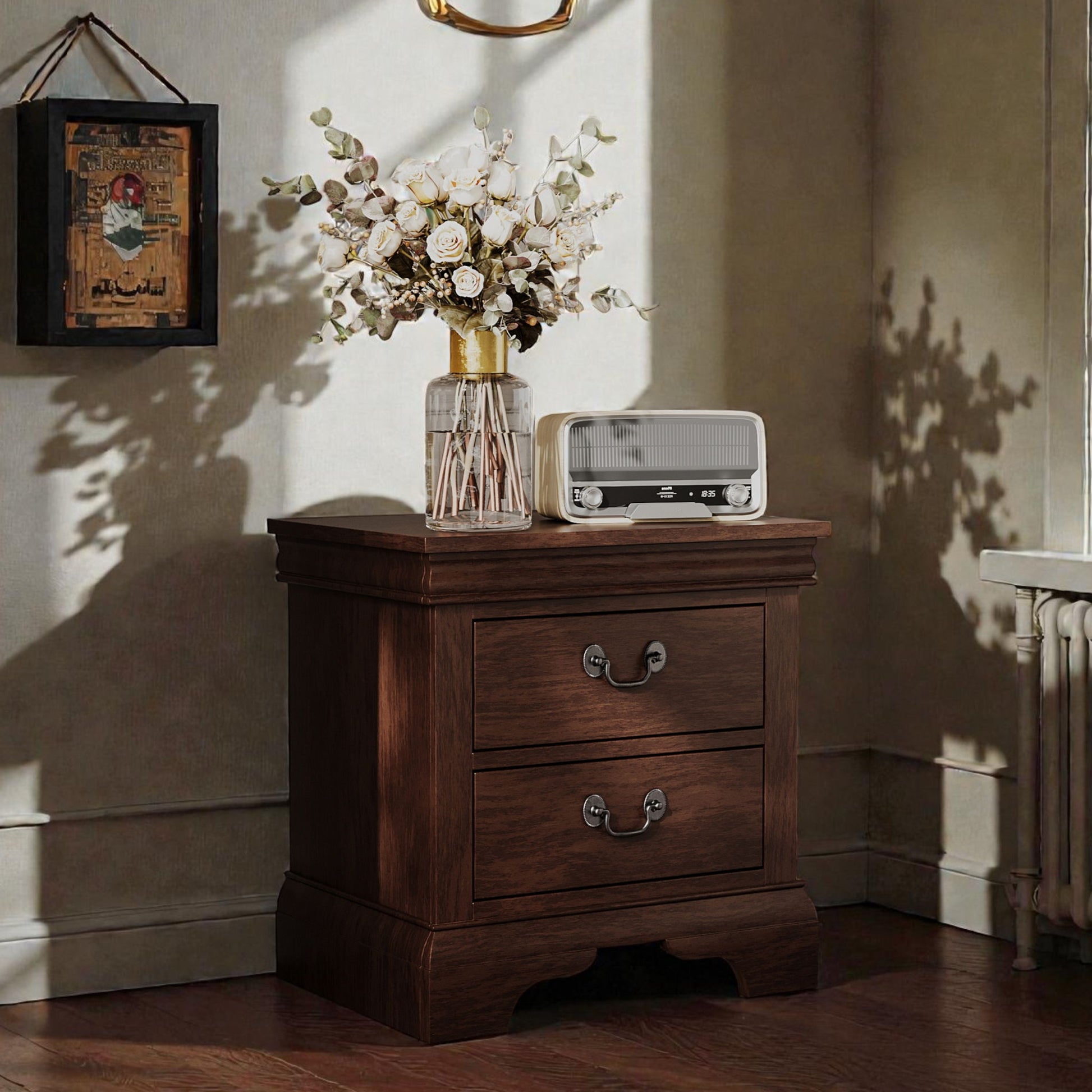 Nightstand With 2 Drawers - The Sleep Loft - Online Mattress Showroom NYC