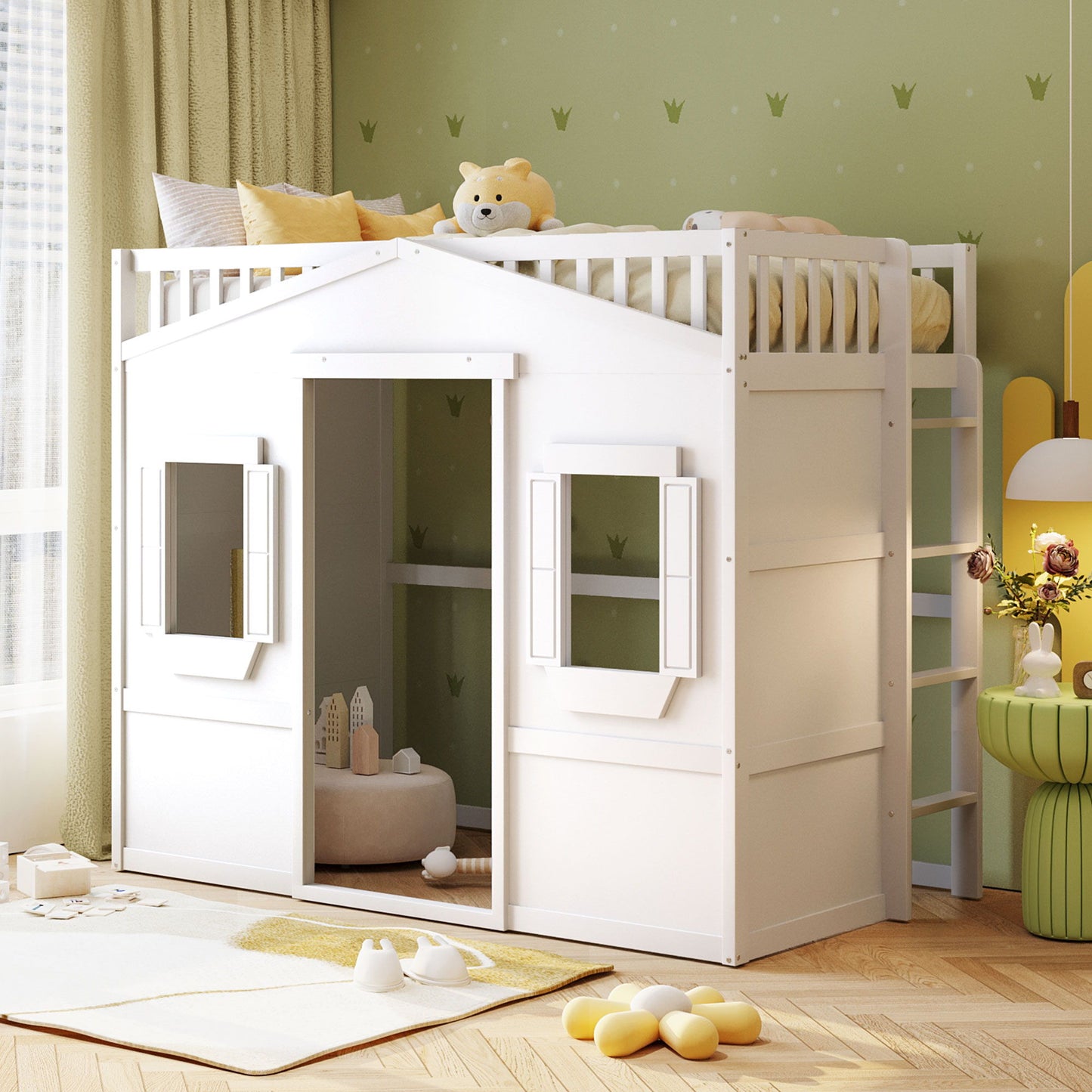 House Loft Bed With Ladder - The Sleep Loft - Online Mattress Showroom NYC