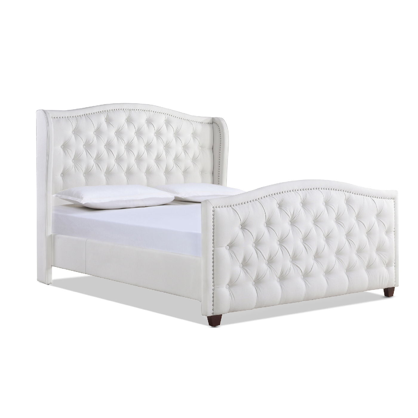 Marcella - Upholstered Shelter Headboard Bed Set - The Sleep Loft - Online Mattress Showroom NYC