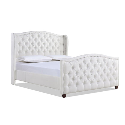 Marcella - Upholstered Shelter Headboard Bed Set - The Sleep Loft - Online Mattress Showroom NYC