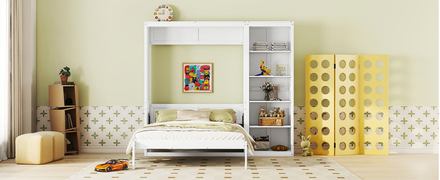 Murphy Wall Bed With Shelves - The Sleep Loft - Online Mattress Showroom NYC