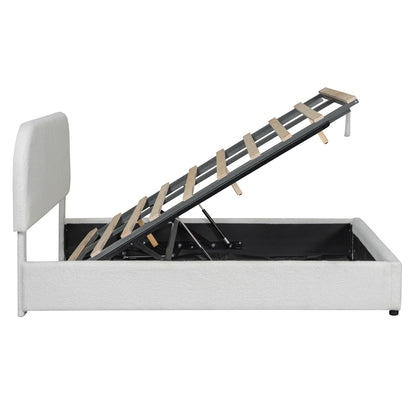 Upholstered Platform Bed With Hydraulic Storage System - The Sleep Loft - Online Mattress Showroom NYC