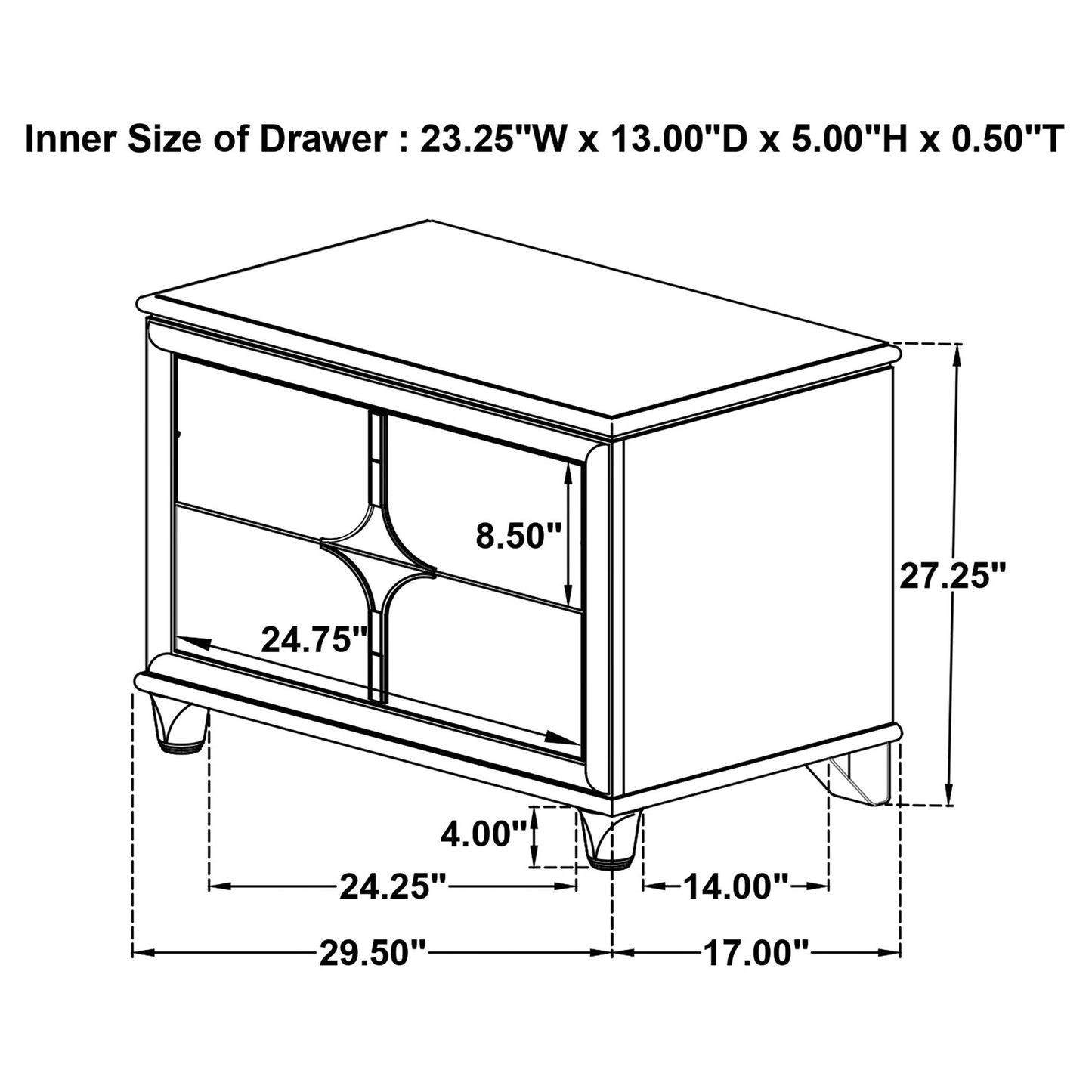 Gwendolyn - 2 Drawer Nightstand - White - The Sleep Loft - Online Mattress Showroom NYC