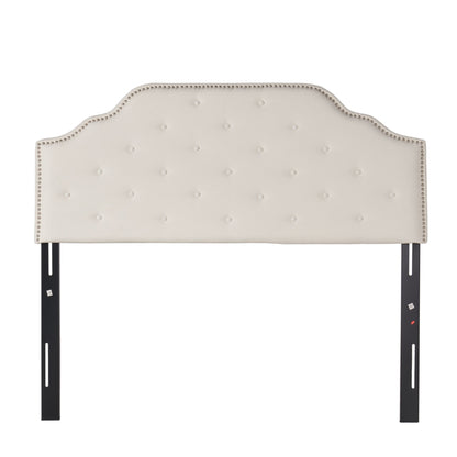 Charismatic - Size Headboard With Button Tufting And Nailhead Trim - The Sleep Loft - Online Mattress Showroom NYC