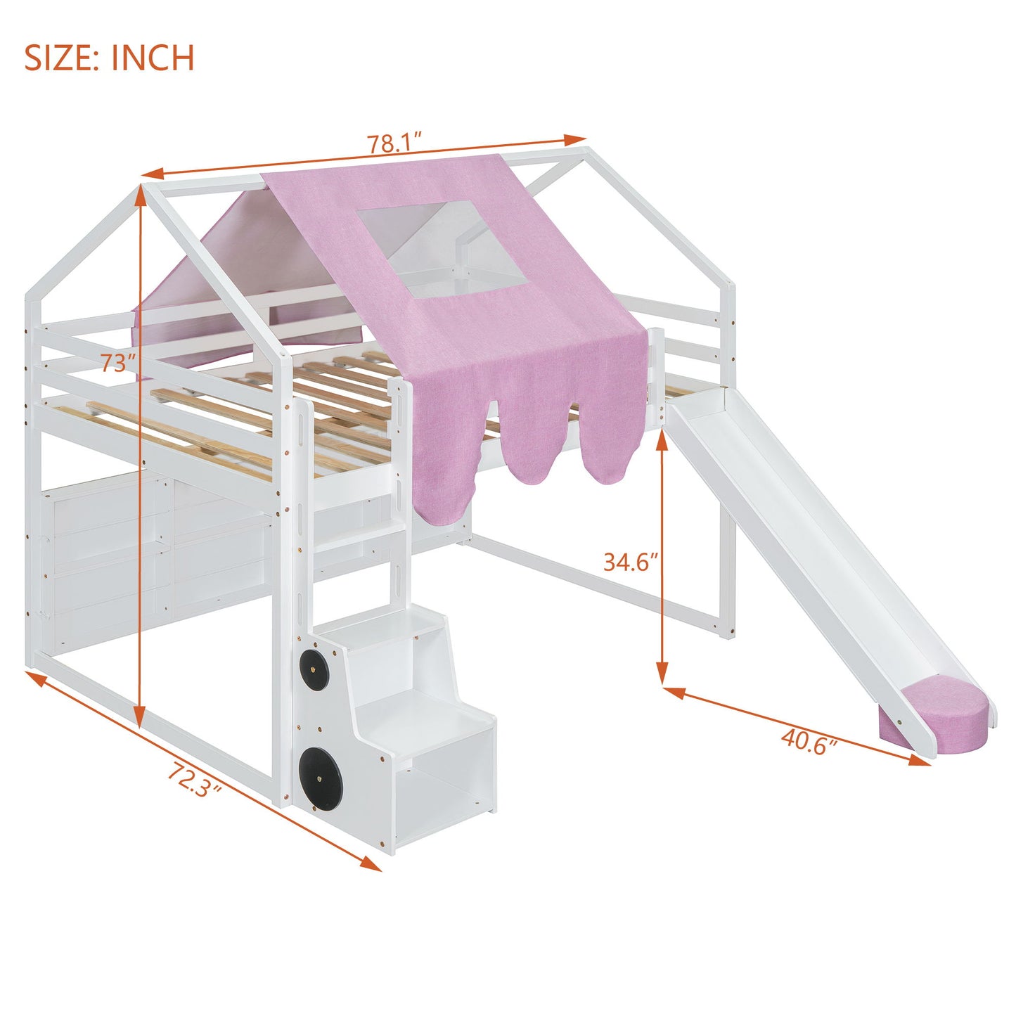 Loft Bed With House Shaped Frame And Tent - The Sleep Loft - Online Mattress Showroom NYC