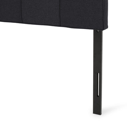 Marakesh - Contemporary Fabric Upholstered King / California King Headboard - Black - The Sleep Loft - Online Mattress Showroom NYC