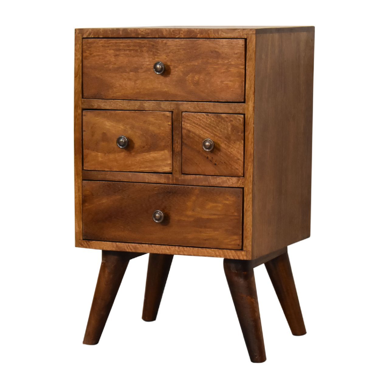 4 Drawer Multi Bedside Table - Chestnut - The Sleep Loft - Online Mattress Showroom NYC