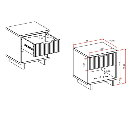 Granville - Nightstand With 1 Drawer - The Sleep Loft - Online Mattress Showroom NYC