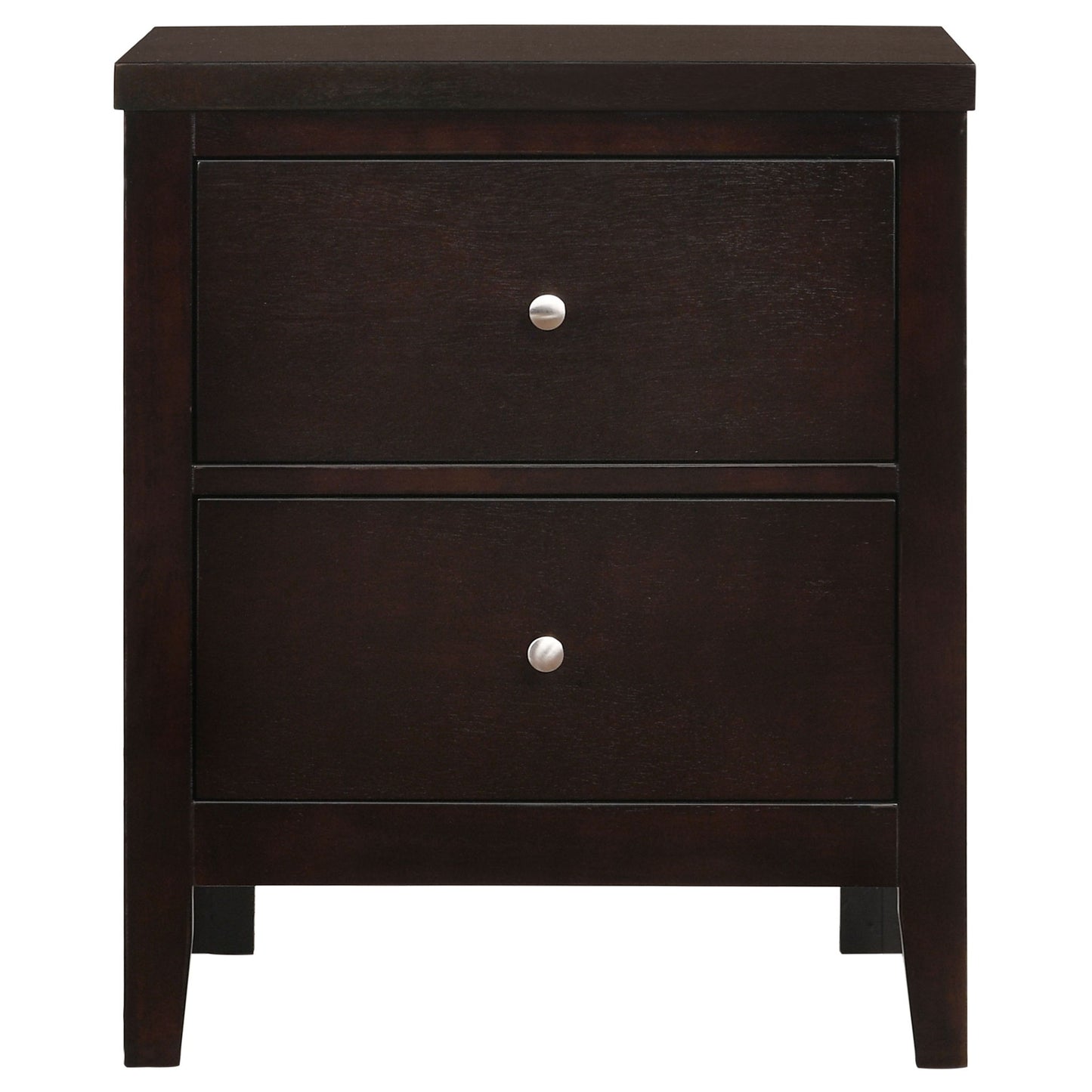 Garrett - 2 Drawer Nightstand - Cappuccino - The Sleep Loft - Online Mattress Showroom NYC