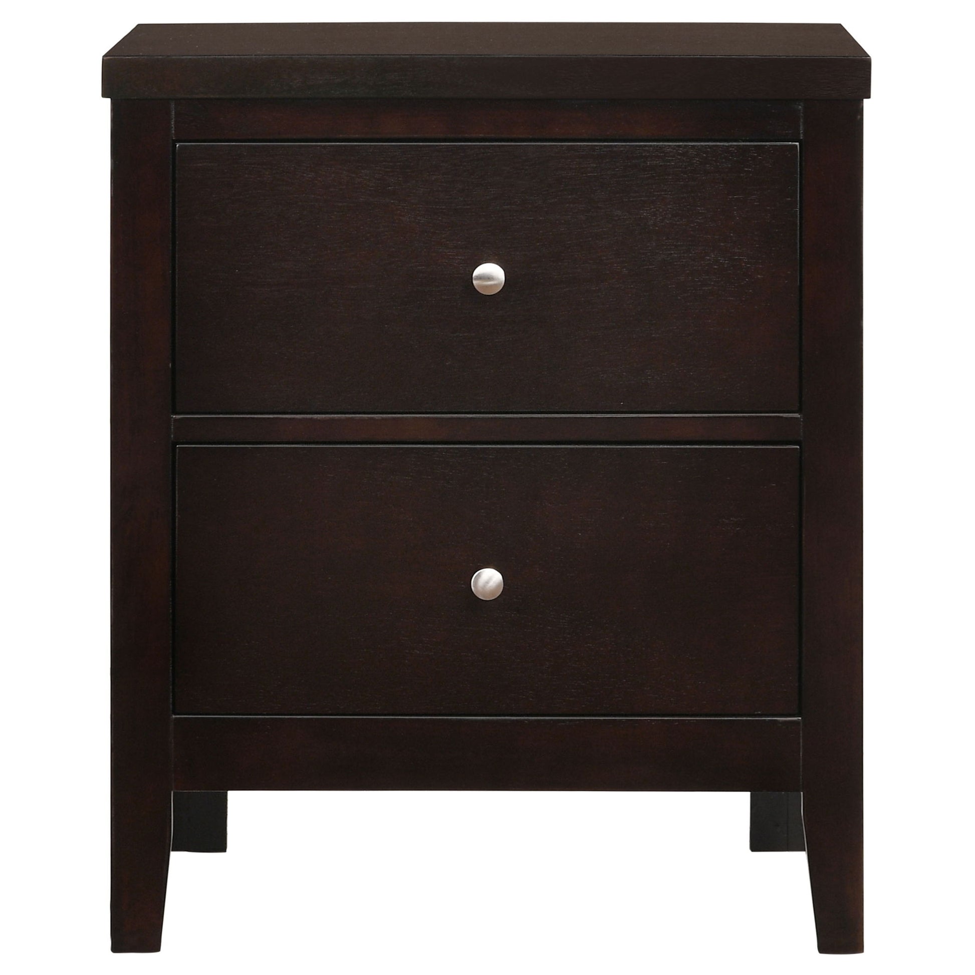 Garrett - 2 Drawer Nightstand - Cappuccino - The Sleep Loft - Online Mattress Showroom NYC