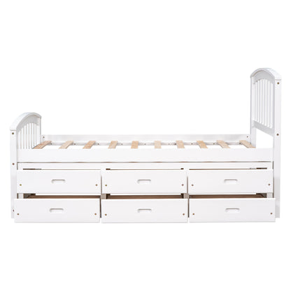 Platform Storage Bed Solid Wood Bed With 6 Drawers - The Sleep Loft - Online Mattress Showroom NYC