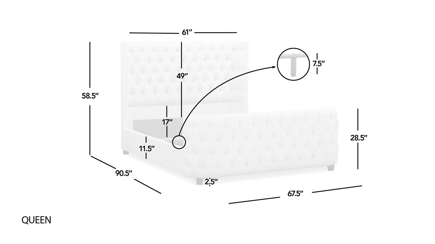 Brooklyn - Tufted Panel Bed Headboard And Footboard Set - The Sleep Loft - Online Mattress Showroom NYC