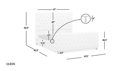 Brooklyn - Tufted Panel Bed Headboard And Footboard Set - The Sleep Loft - Online Mattress Showroom NYC