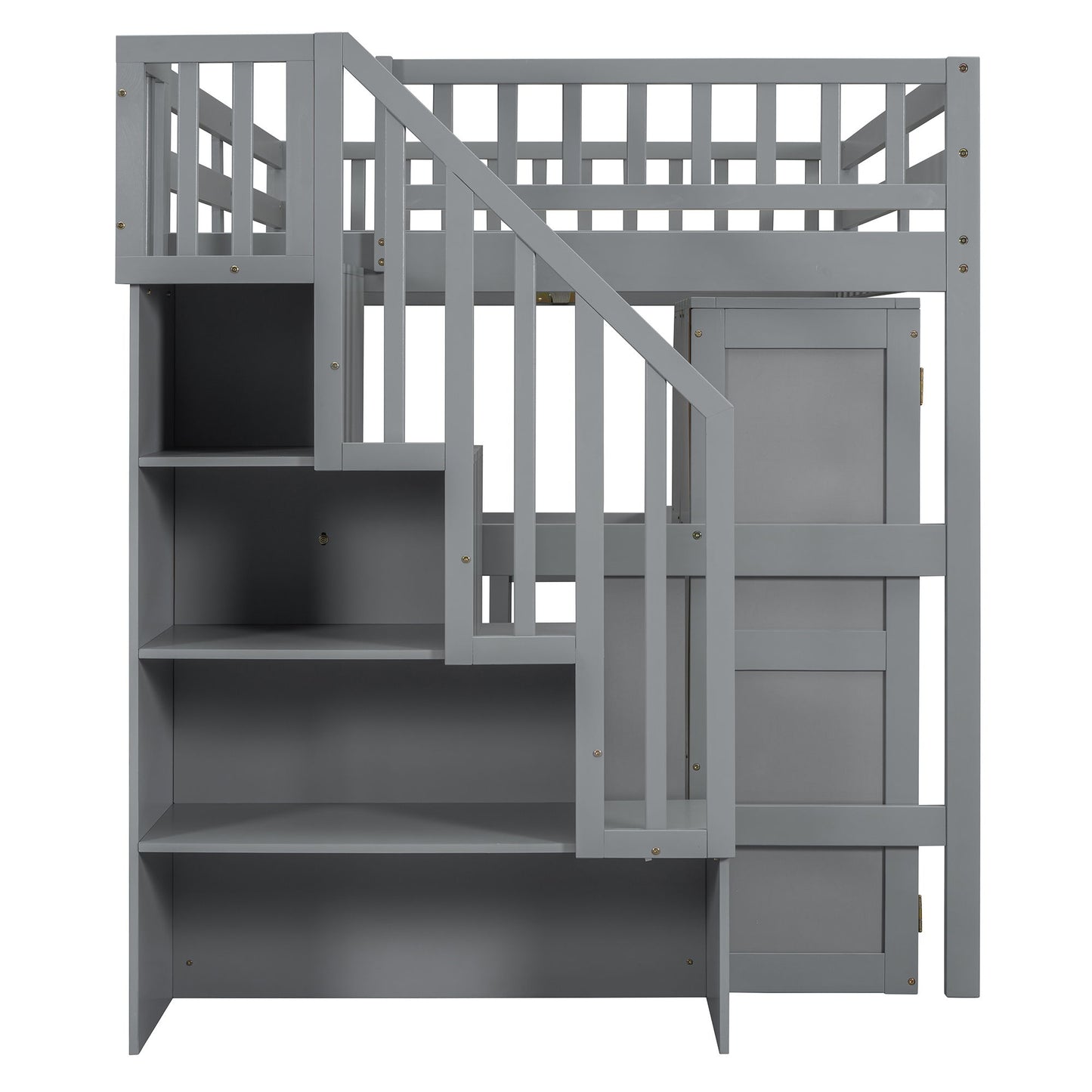 Loft Bed With Stairs, Bookshelf, Drawers, Desk & Wardrobe, Space Saving Multifunctional Furniture - The Sleep Loft - Online Mattress Showroom NYC