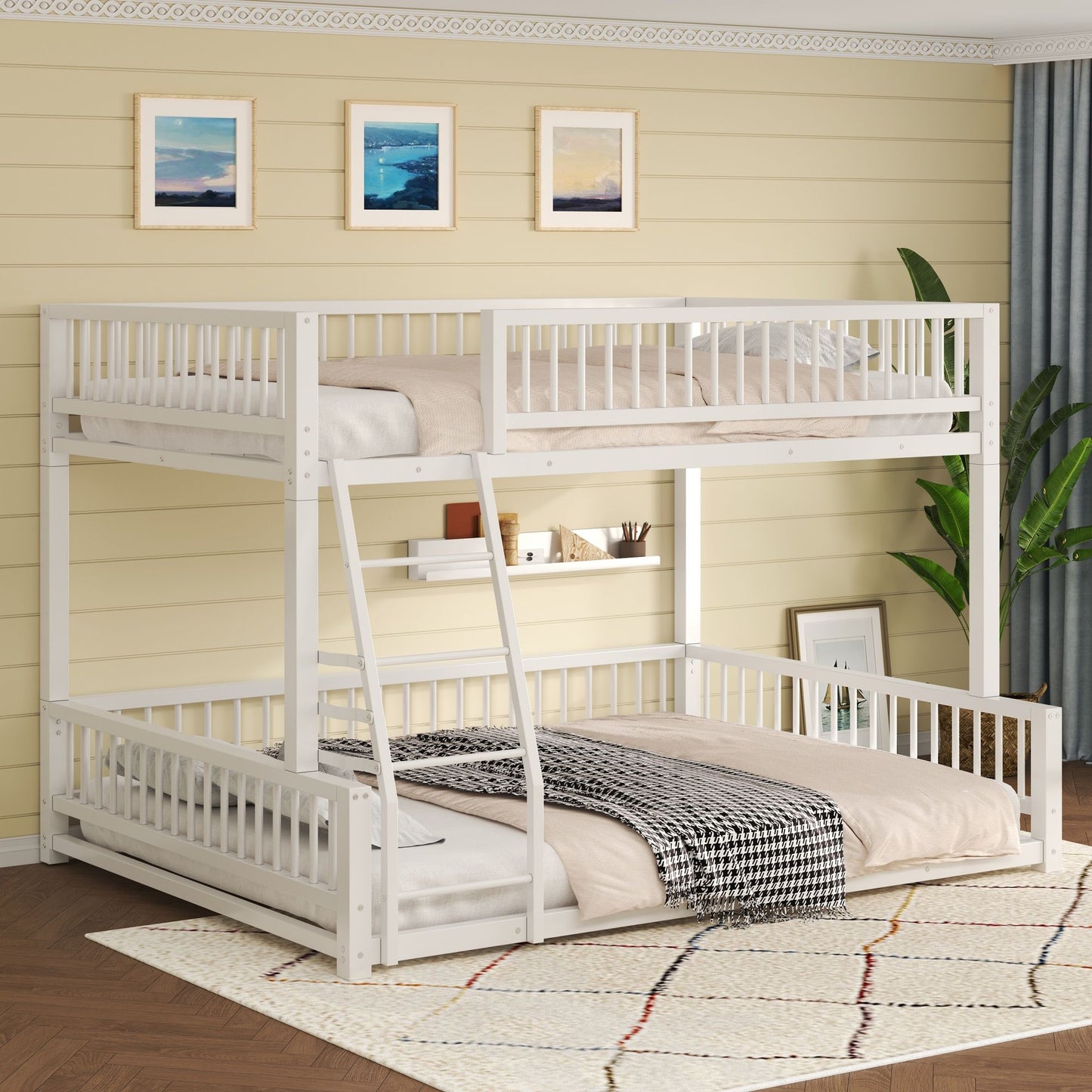 Bunk Bed Frame With Ladder And Safety Guardrails - The Sleep Loft - Online Mattress Showroom NYC