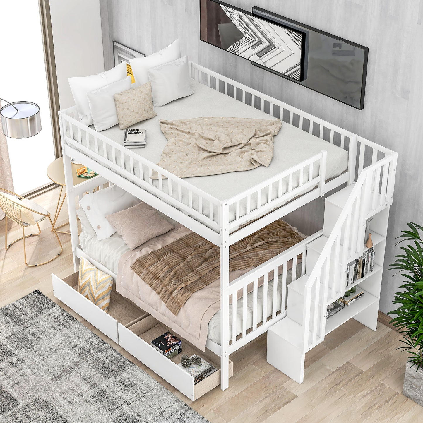 Bunk Bed With Staircase - The Sleep Loft - Online Mattress Showroom NYC