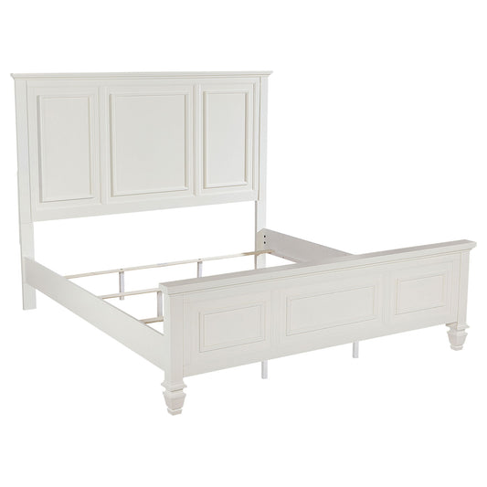Chelema - Eastern King Panel Bed - Cream White - The Sleep Loft - Online Mattress Showroom NYC