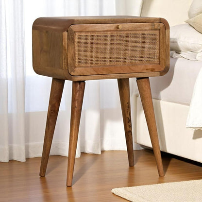 Mini Woven Nightstand - Oak - The Sleep Loft - Online Mattress Showroom NYC