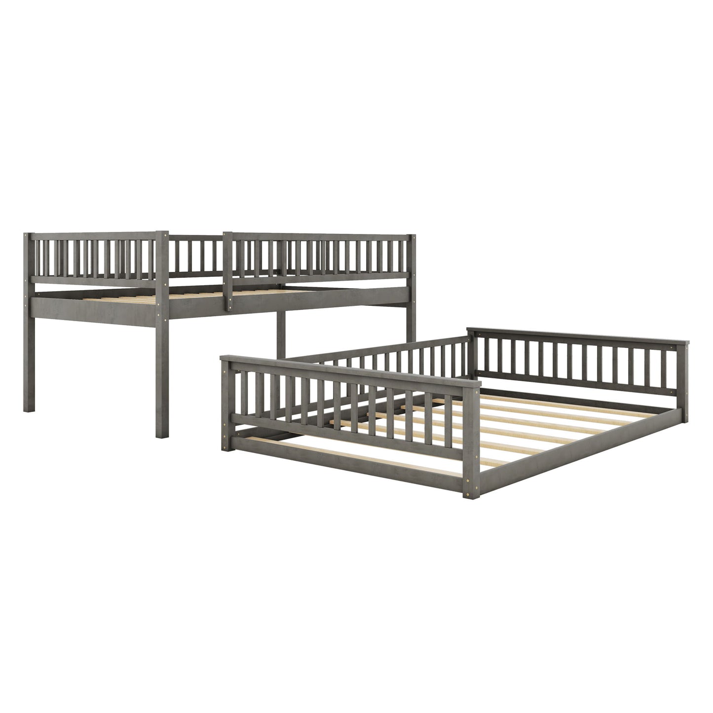 Bunk Bed With Ladder And Guardrails - The Sleep Loft - Online Mattress Showroom NYC