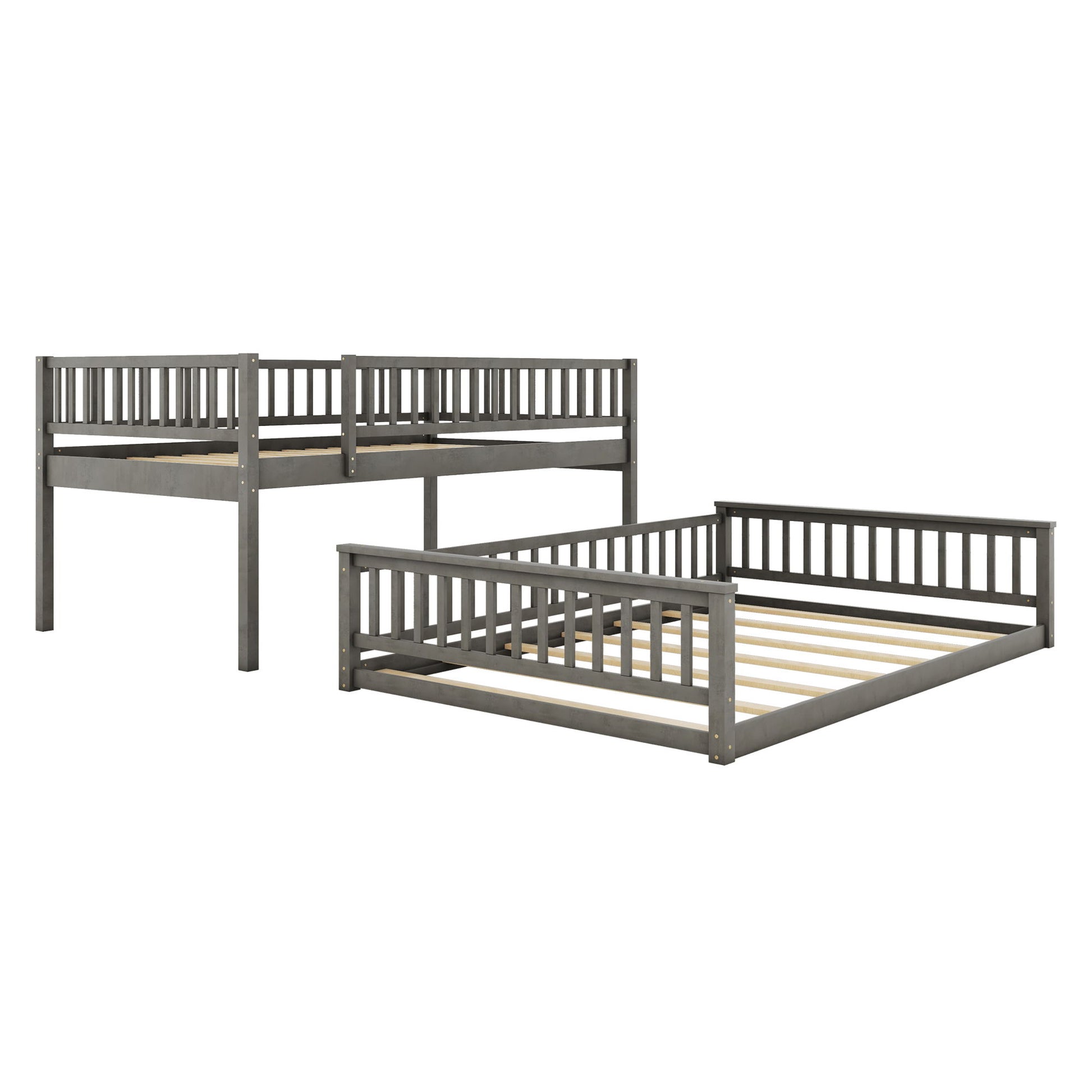 Bunk Bed With Ladder And Guardrails - The Sleep Loft - Online Mattress Showroom NYC