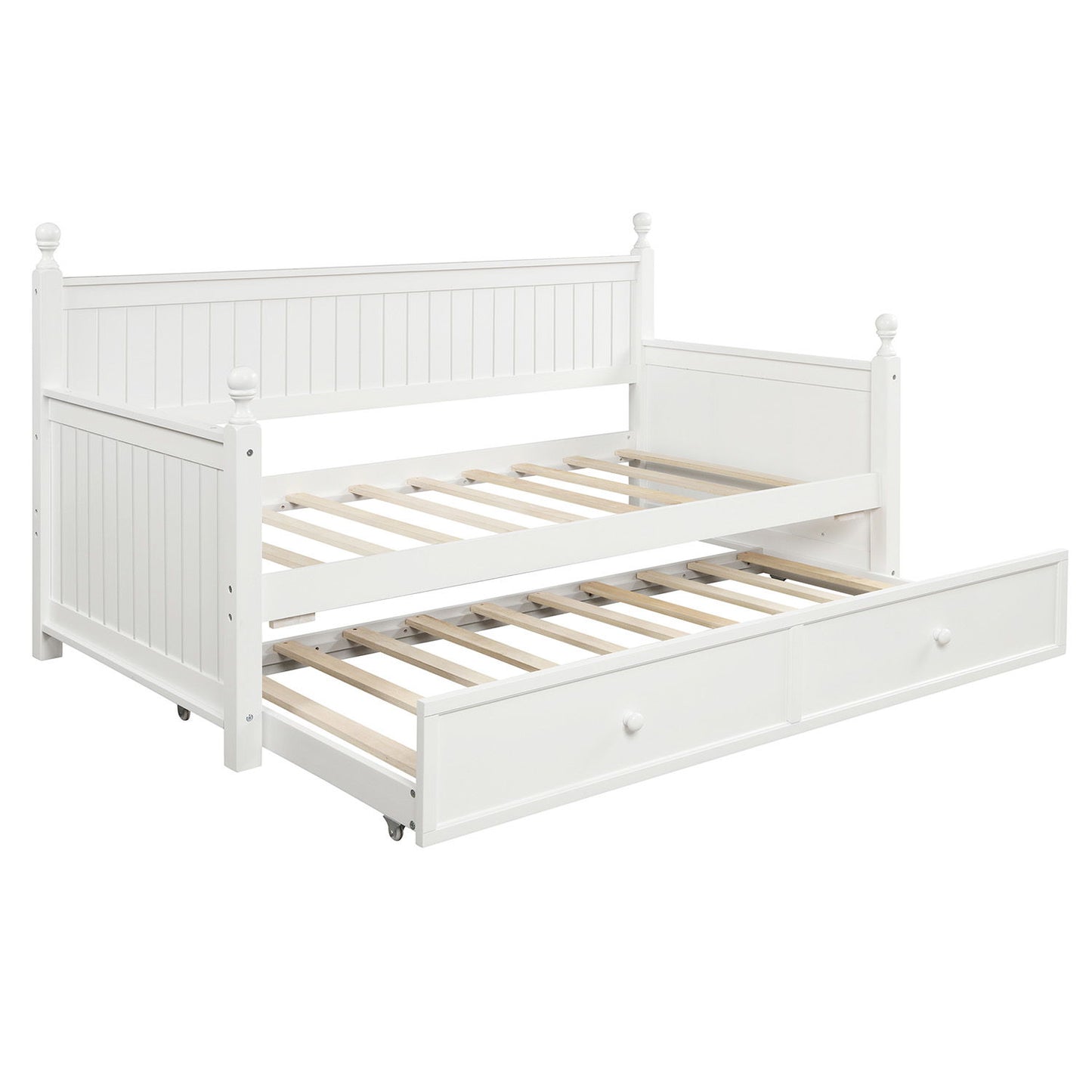 Twin Size Daybed & Twin Size Trundle - White - The Sleep Loft - Online Mattress Showroom NYC