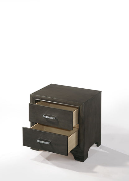 Carine II - Nightstand - Gray - The Sleep Loft - Online Mattress Showroom NYC