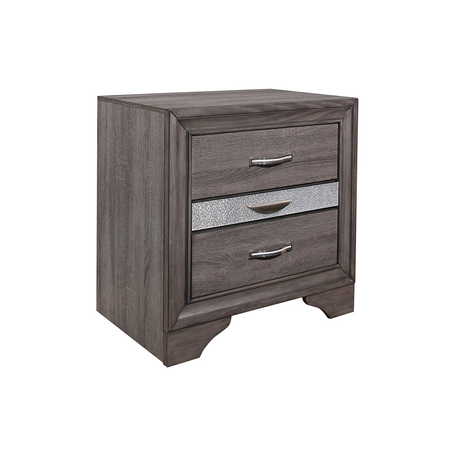 Ryder - Sparkle Nightstand - Gray - The Sleep Loft - Online Mattress Showroom NYC
