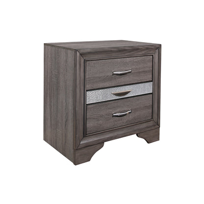 Ryder - Sparkle Nightstand - Gray - The Sleep Loft - Online Mattress Showroom NYC