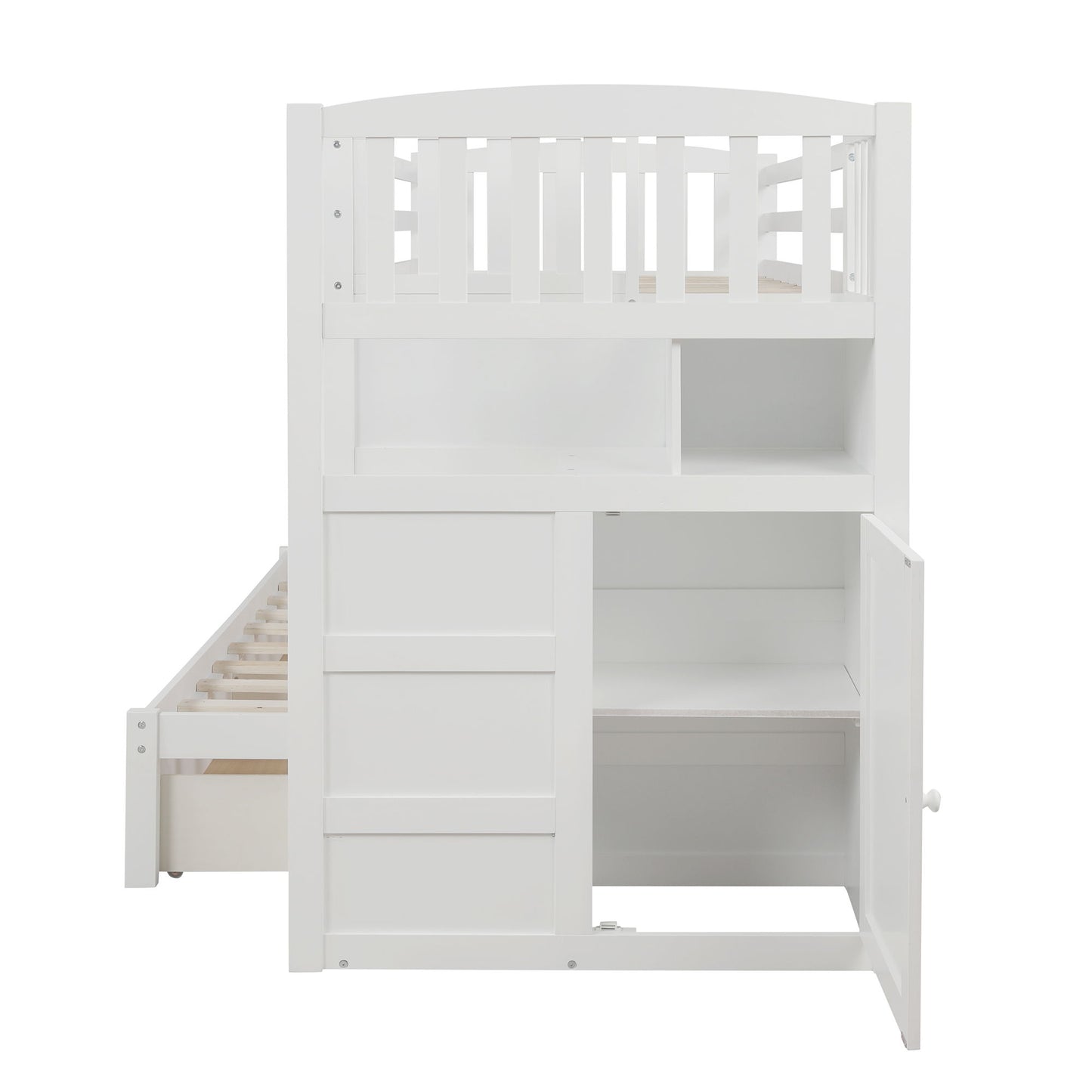 Bunk Bed, Convertible Bottom Bed, Storage Shelves And Drawers - The Sleep Loft - Online Mattress Showroom NYC