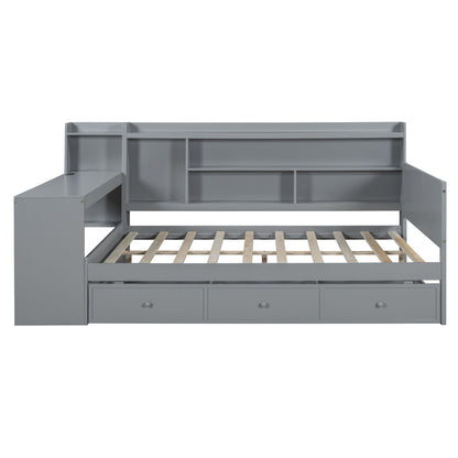 Daybed With 3 Drawers USB Ports And Desk - The Sleep Loft - Online Mattress Showroom NYC