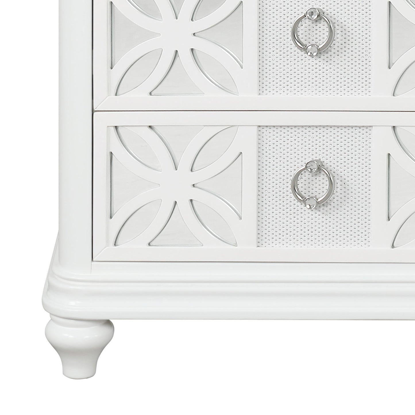 Abigale - 2 Drawer Nightstand With LED - White