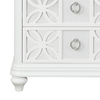 Abigale - Nightstand With Mirror Top, LED Lighting (Includes Mirror And Nightstand) - White