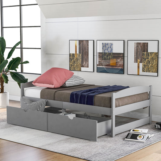 Platform Bed With 2 Drawers - The Sleep Loft - Online Mattress Showroom NYC