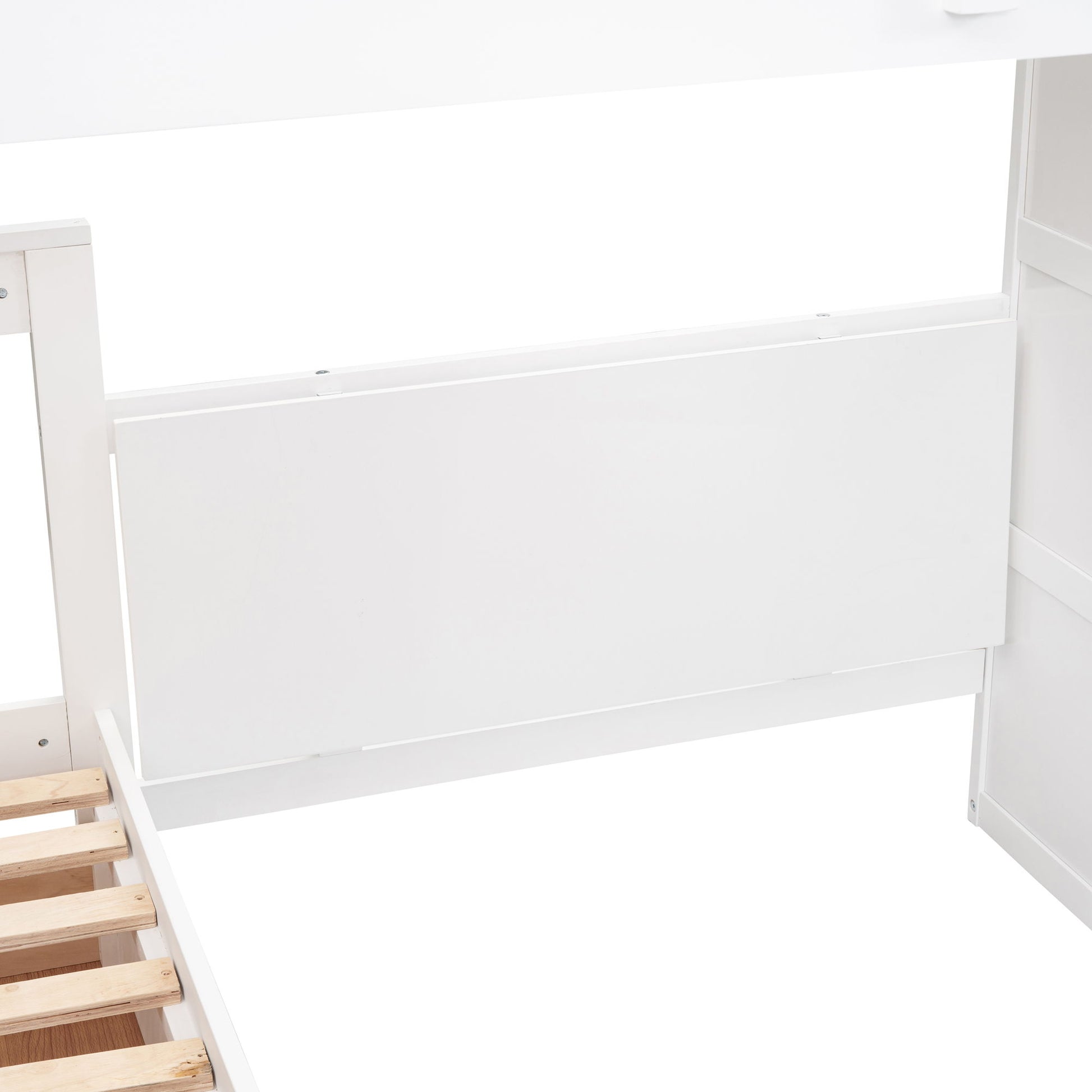 L Shaped Bunk Bed With 3 Drawers, Portable Desk And Wardrobe - The Sleep Loft - Online Mattress Showroom NYC