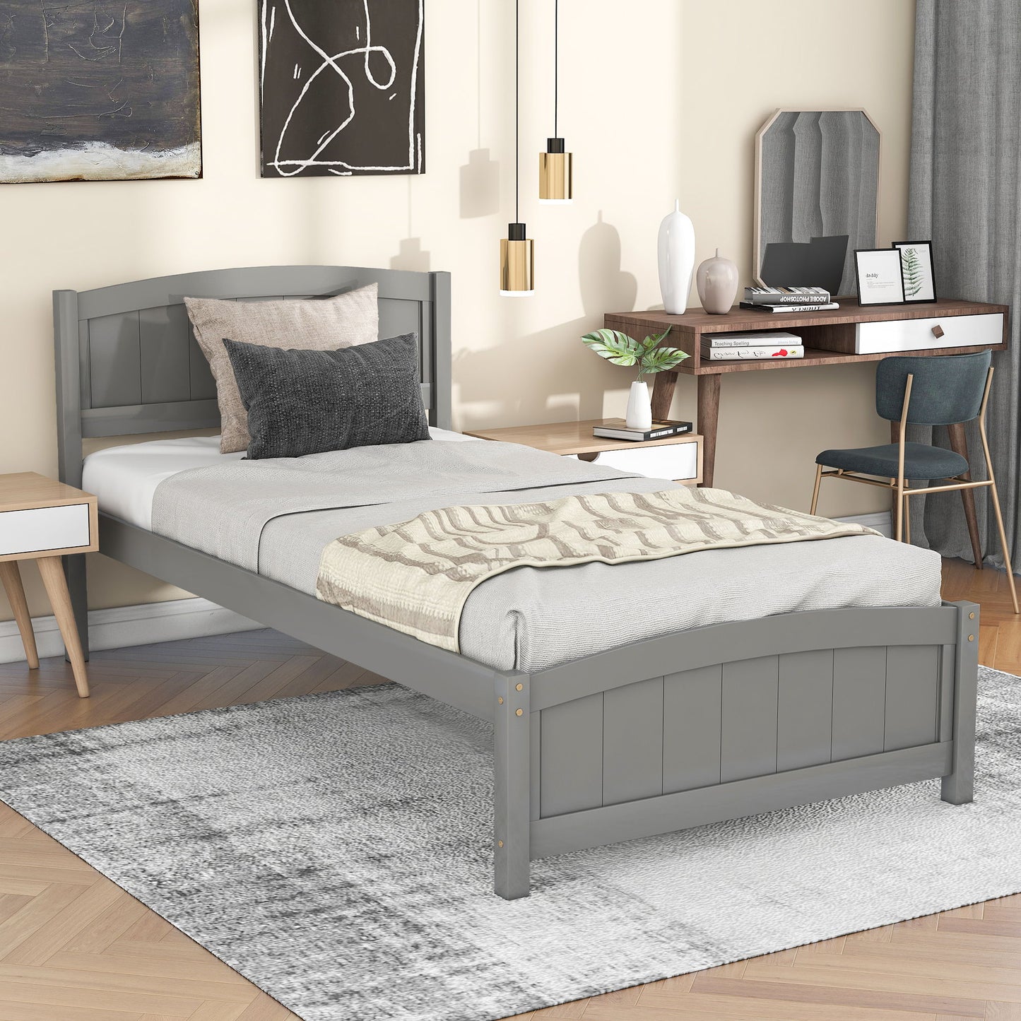 Platform Bed & Headboard, Footboard And Wood Slat Support - The Sleep Loft - Online Mattress Showroom NYC