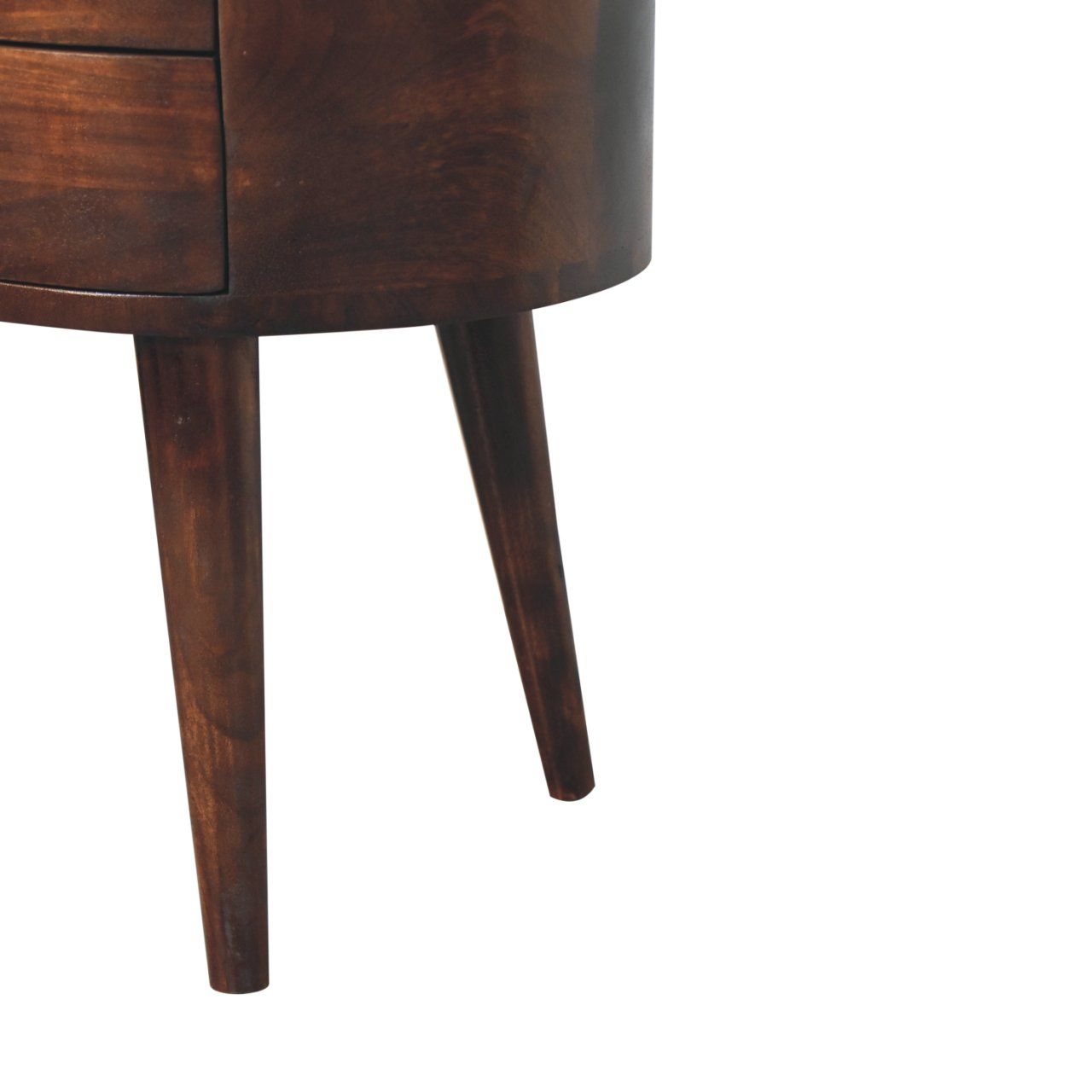 Rounded Bedside Table - The Sleep Loft - Online Mattress Showroom NYC