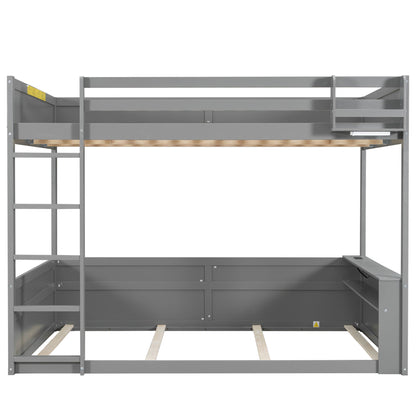 Bunk Bed With Built In Shelves, Storage Box, LED Light And USB Charging Station - The Sleep Loft - Online Mattress Showroom NYC