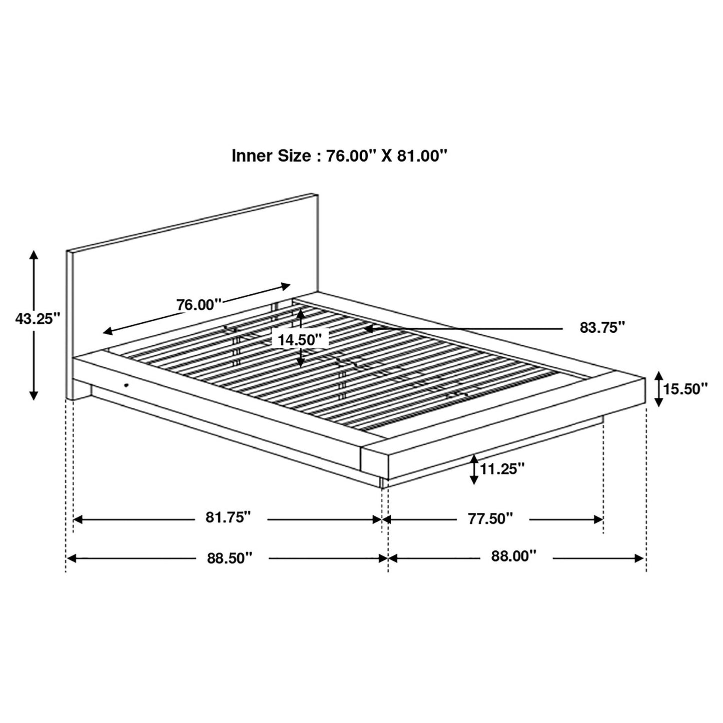 Tokyo - LED Panel Bed With Structured Headboard - The Sleep Loft - Online Mattress Showroom NYC