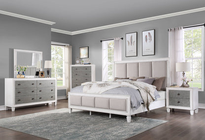 Katia - Weathered Night Stand - Gray / White - The Sleep Loft - Online Mattress Showroom NYC
