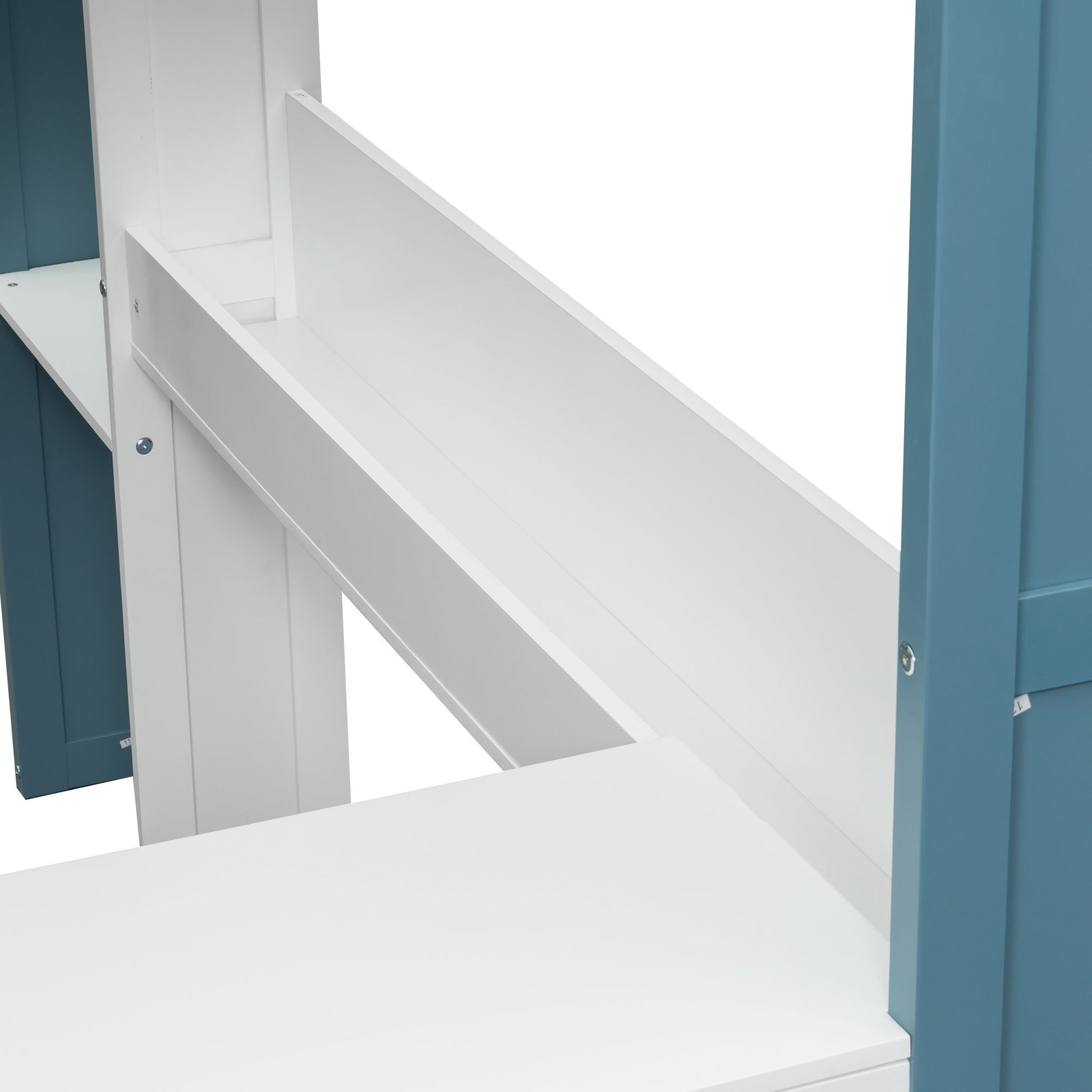 Loft Bed With Built In Storage Shelves, Clothes Rail, And Desk - The Sleep Loft - Online Mattress Showroom NYC