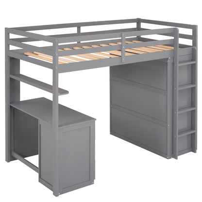 Loft Bed With Drawers, Desk, And Wardrobe - The Sleep Loft - Online Mattress Showroom NYC