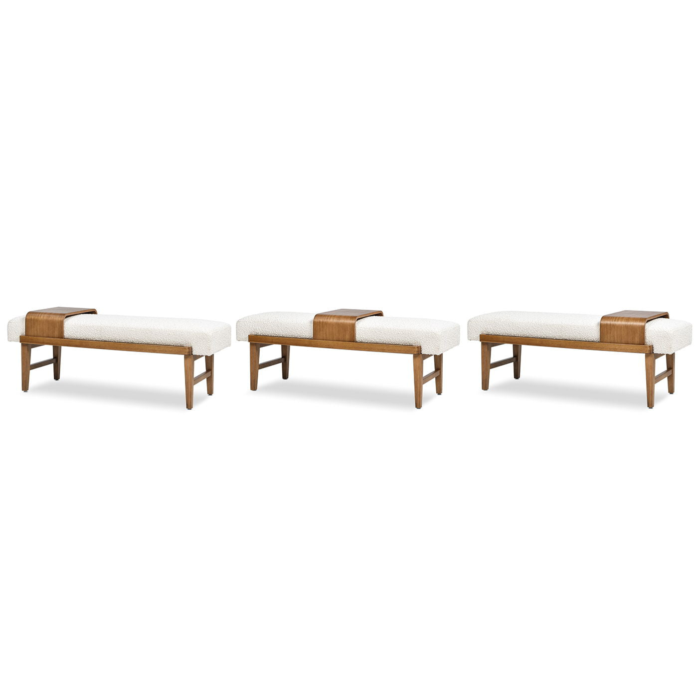 Billie - Modern Telephone Bench With Sliding Shelf - Ivory White - The Sleep Loft - Online Mattress Showroom NYC