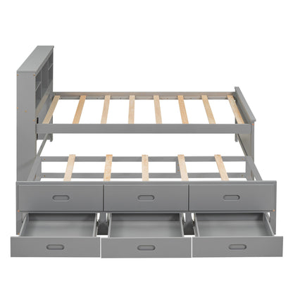 Platform Bed With Storage Headboard, USB, Trundle And 3 Drawers - The Sleep Loft - Online Mattress Showroom NYC